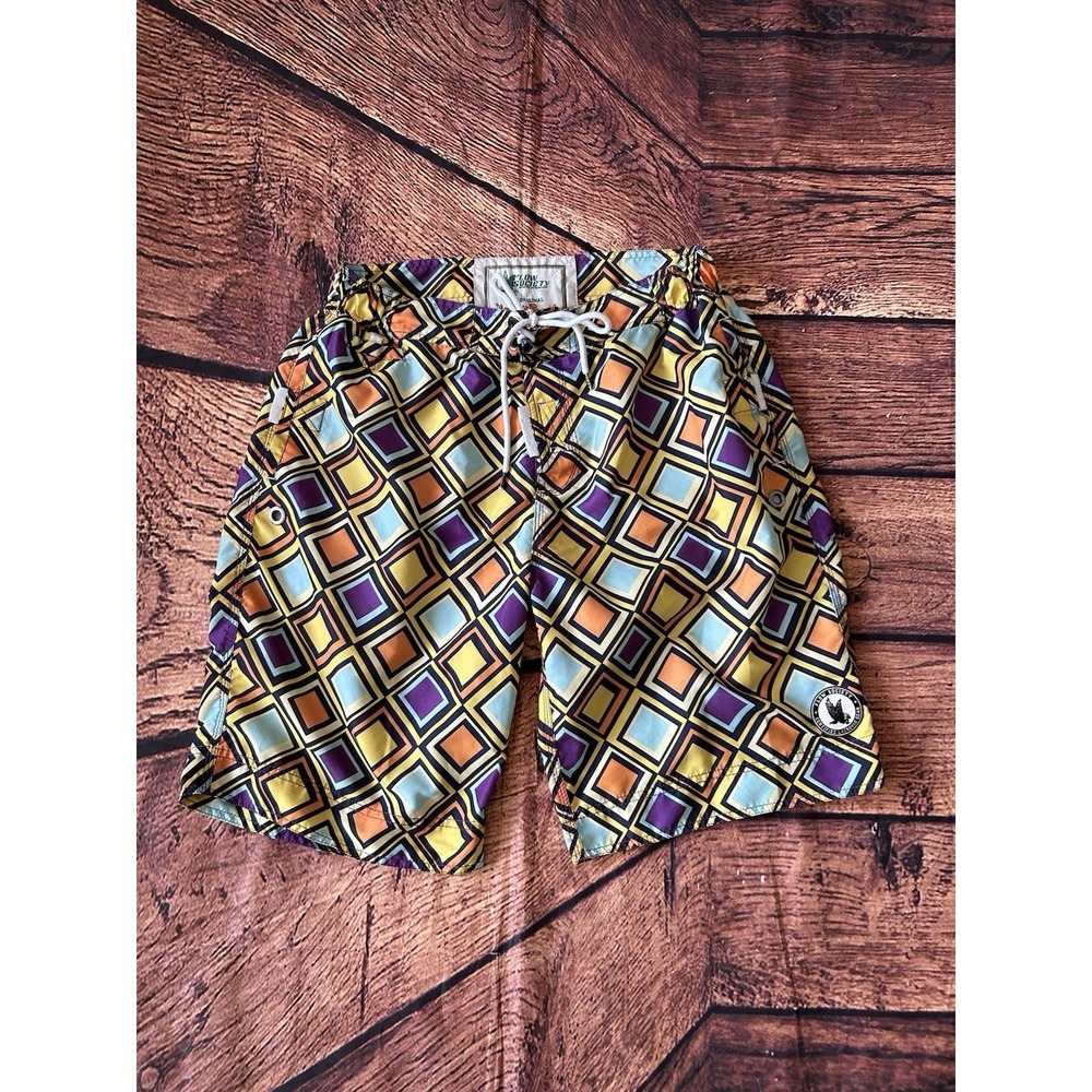 Flow Society Psychedelic Lacrosse Shorts Men's Size Medium Trippy Print